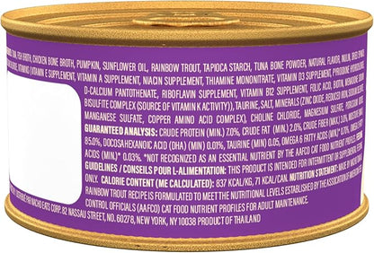 Made by Nacho Flaked Filets Recipe in Bone Broth, Grain-Free Chef's Selects Wet Food for Cats Balanced Diet in Naturally Hydrating Pumpkin-Infused Broth (3.0 oz (Pack of 12), Tuna & Rainbow Trout)