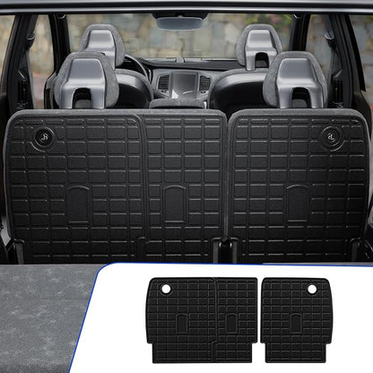 Rongtaod Back Seat Protector Compatible with 2022-2025 2026 Nissan Pathfinder 7&8 Seats Back Seat Cover Kick Mats Cargo Liner All Weather 2024 Pathfinder Accessories (2nd Row Backrest Mats)
