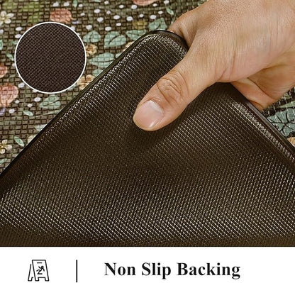 Collive Kitchen Mats Cushioned Anti Fatigue, Non Slip Waterproof Kitchen Floor Mat Black Sink Rug, Modern Comfort Desk Standing Rugs for Bedroom, Office, Laundry, 24''x59''