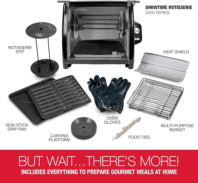 Ronco Showtime Large Capacity Rotisserie & BBQ Oven Modern Edition, Simple