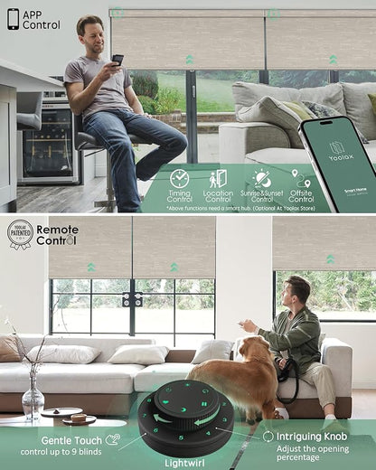 Yoolax Motorized Blinds with Remote, Smart Blinds