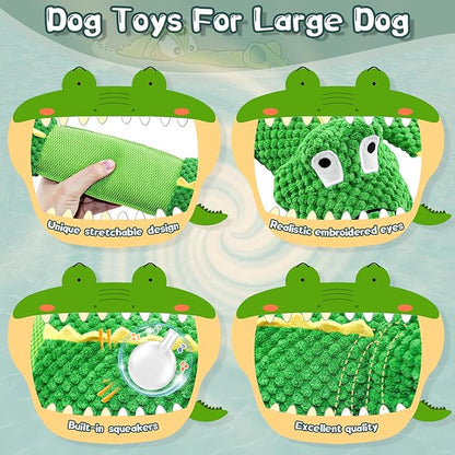 Dog Toys for Aggressive Chewers : Tough Interactive Tug of War Dog Toys-Squeaky Chew Toys for Small,Medium,Large Breed
