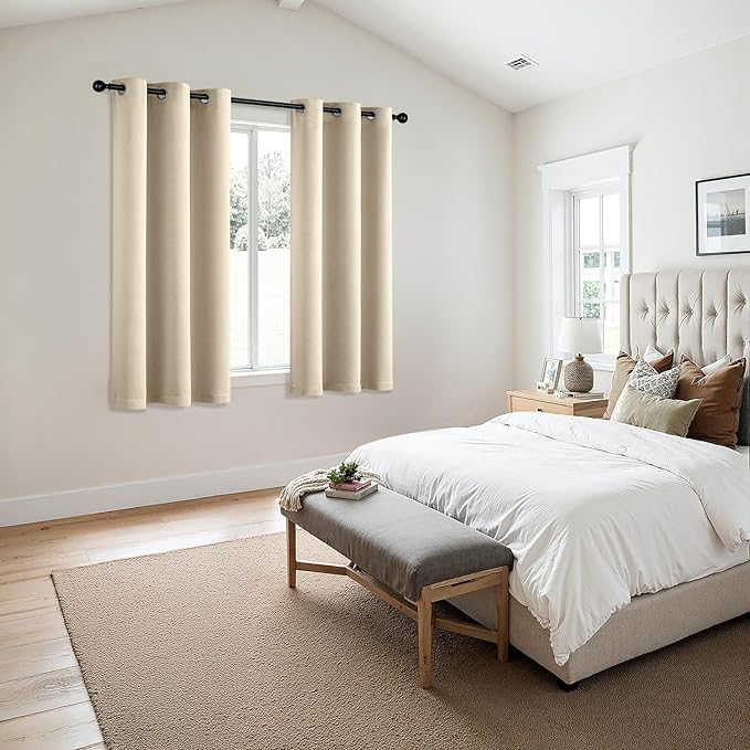 MIULEE Cream Beige Blackout Curtains