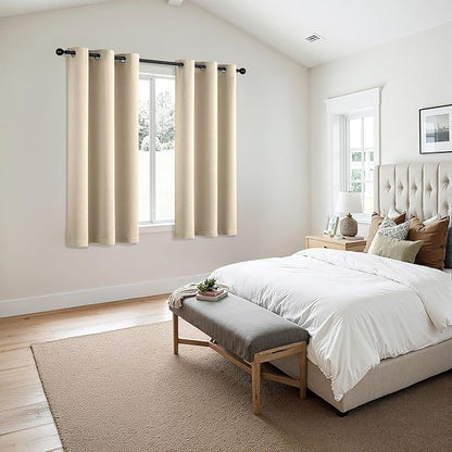 MIULEE Cream Beige Blackout Curtains