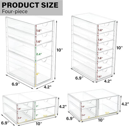 Prsildan Acrylic Drawer Organizer