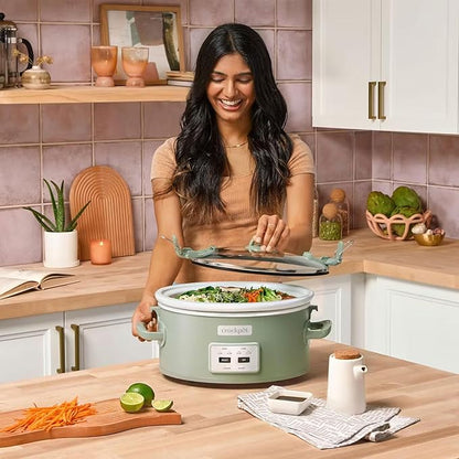 Crock-Pot Locking Lid 6qt Cook and Carry Programmable Slow Cooker Moonshine