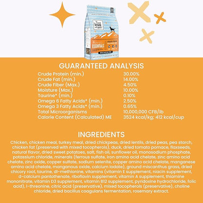 I and love and you Naked Essentials Dry Dog Food - Chicken + Duck - High Protein, Real Meat, No Fillers, Prebiotics + Probiotics, 23lb Bag