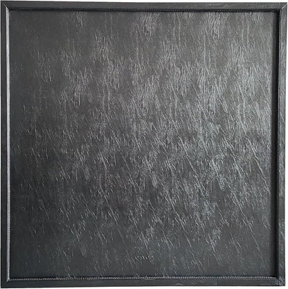34 * 34 inches Luxury Leather Square Oversized Service Tray, Ottoman & Coffee Tray for Family Dinner, Out-of-House Picnic & Party - Black