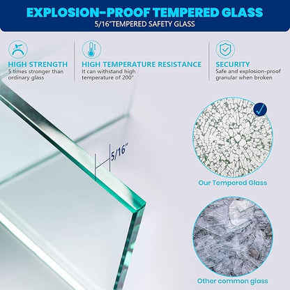 Bathroom Shower Glass Door 34 * 74"