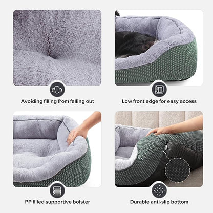 Large Dog Beds Large Sized, Washable Orthopedic Warming Soft Sleeping Durable with Anti-Slip Bottom