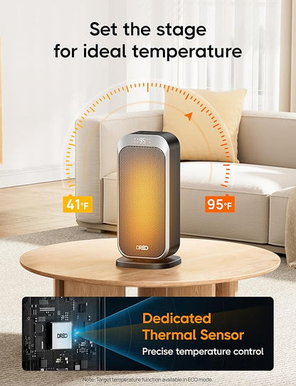 DREO Quiet Space Heater, 1500W Portable Heaters