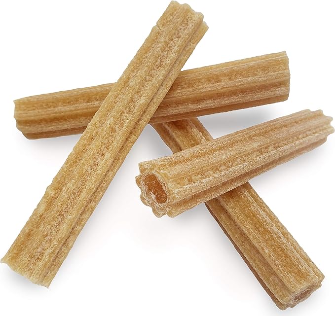 Himalayan Dog Chew Churro Yak Cheese Dog Chews, 100% Natural, Long Lasting, Gluten Free, Healthy & Safe Dog Treats, Lactose & Grain Free, Protein Rich, For All Breeds, Soft, Chicken Flavor, 4 Pack