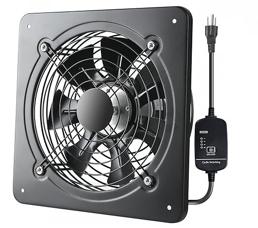 MEOZRI 16 Inch Window Exhaust Wall Mounted Ventilation Basement Extractor