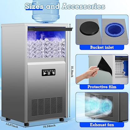 Ice Maker Commercial Ice Maker Machine 150lbs/24H