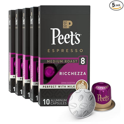 Peet's Coffee, Medium Roast Espresso Capsules, Compatible