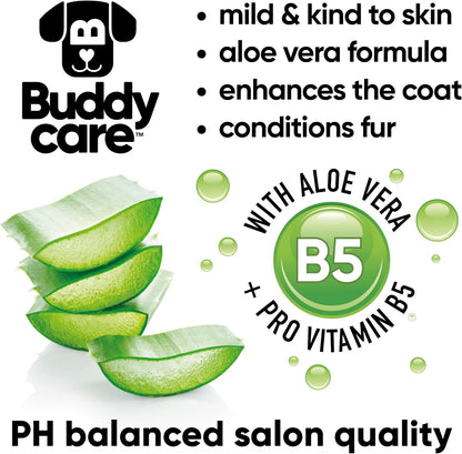 Derma Sensitive Dog Shampoo by Buddycare | Dry Skin & Itchy Skin Relief for Smelly Dogs | Deep Cleansing for Dogs Puppy Sensitive Skin | Dog Shampoo & Conditioner | with Aloe & Vitamin B5 (16.90oz)