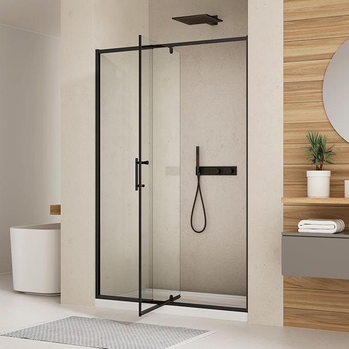 56-60" W x 71" H Pivot Swing Glass Shower Door, Pivot Frame Shower Door