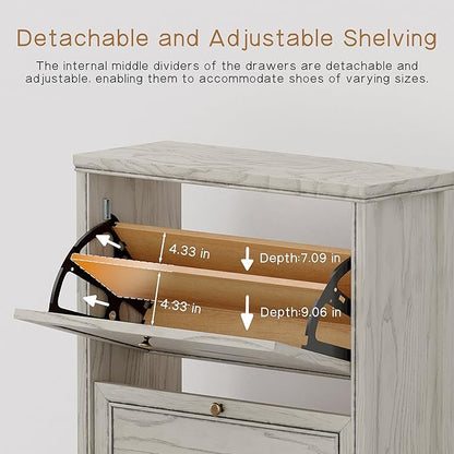 Chogori 3-Tier Shoe Cabinet – Solid Wood Entryway Shoe Storage Organizer