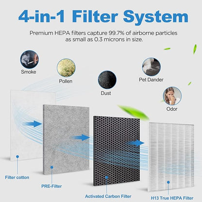 （2 Packs）HE401 Filter Replacement