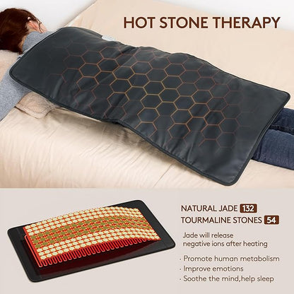 UTK Far Infrared Heating Pad for Back, 5X Deeper Pain Relief for Full Back