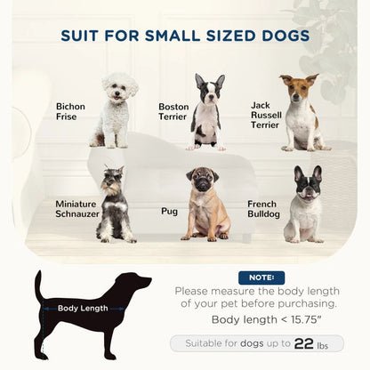 PawHut Pet Sofa Dog Sofa For Small Dogs With Storage, Gray