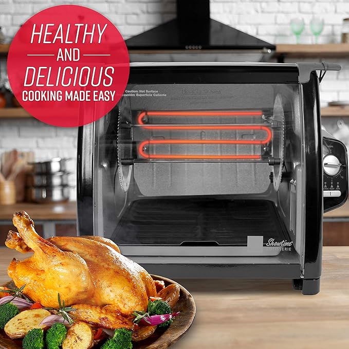 Ronco Showtime Large Capacity Rotisserie & BBQ Oven Modern Edition, Simple