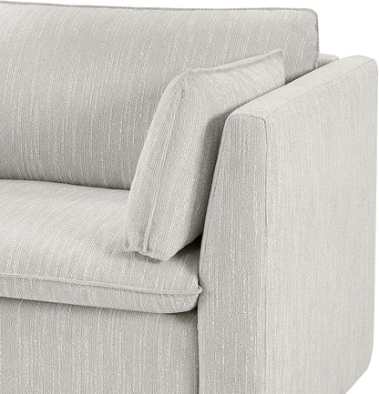 CHITA Luxury Oversized Loveseat Sectional Sofa Couch, Premium Down Filled Modular Sectional Sofa, FSC Certified, 80‘’ Width, 2 Seat Cloud Couch for Living Room, Snow