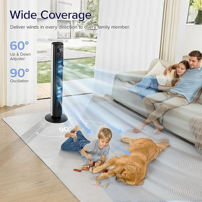 LEVOIT Smart 42 inch Tower Fan for Bedroom, DC motor, Oscillating