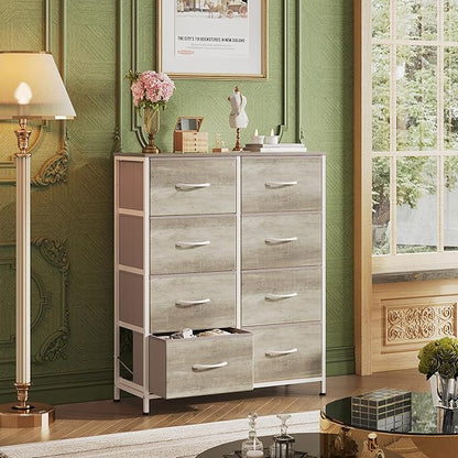 WLIVE Fabric Dresser for Bedroom, Tall Dresser