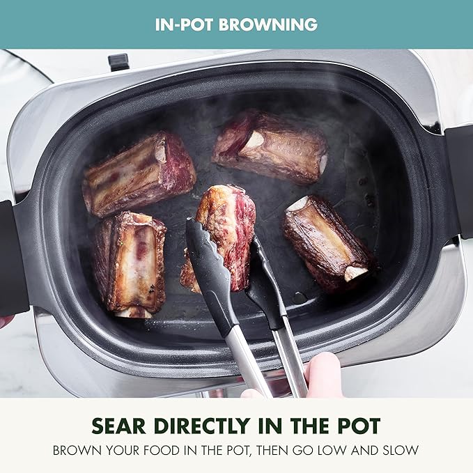GreenPan Elite 8-in-1 Programmable 6QT Electric Slow Cooker, Dishwasher Safe