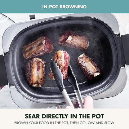 GreenPan Elite 8-in-1 Programmable 6QT Electric Slow Cooker, Dishwasher Safe