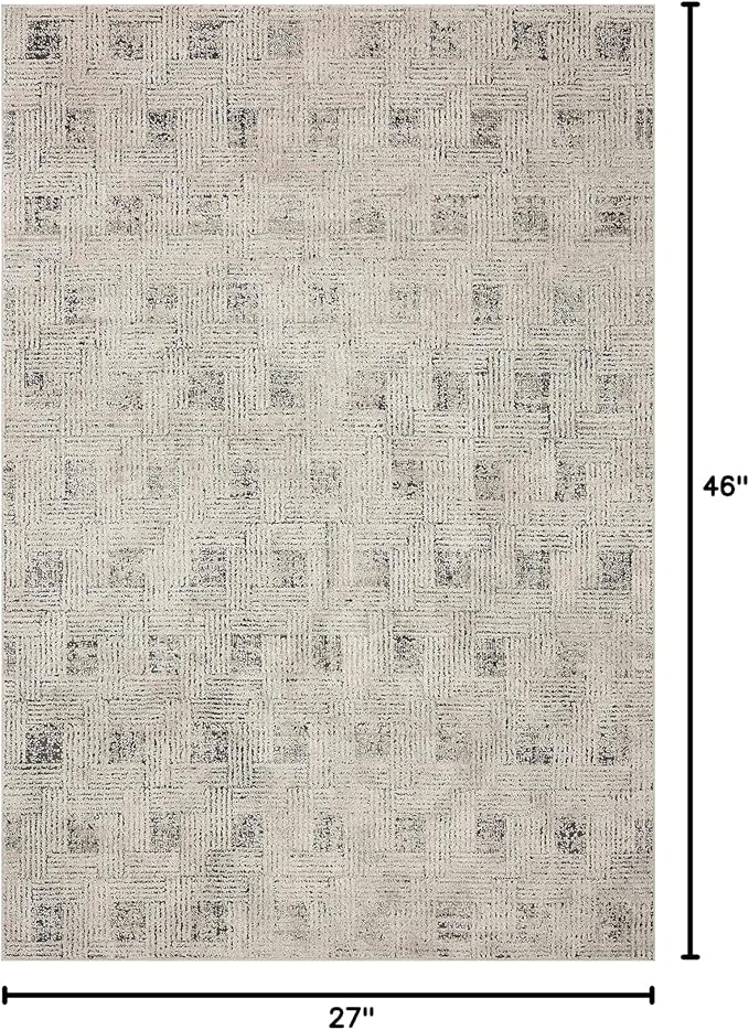 Loloi Kamala Collection KAM-01 Grey/Graphite 2'-3" x 3'-10" Accent Rug