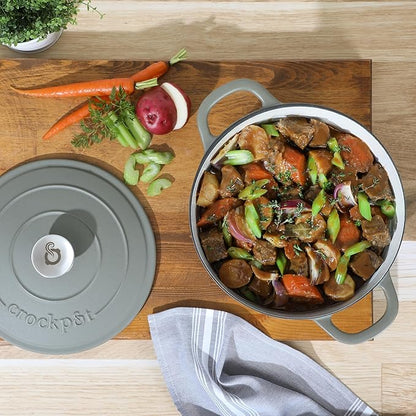 Crock-Pot Artisan 5-Quart Round Cast Iron Dutch Oven