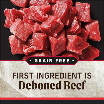 Merrick Grain Free Premium And Natural Canned Dog Food, Soft And Healthy Wet Recipe, Real Beef Lamb And Bison - (Pack of 12) 12.7 oz. Cans