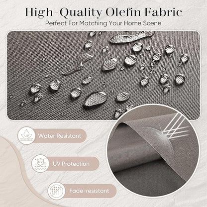 Outdoor Chair Cushions- 22 X 25 Inch High Density Sponge Patio Cushions Deep Seat Patio Furniture Cushions for Chair Sofa Couch-Grey/4 Piece