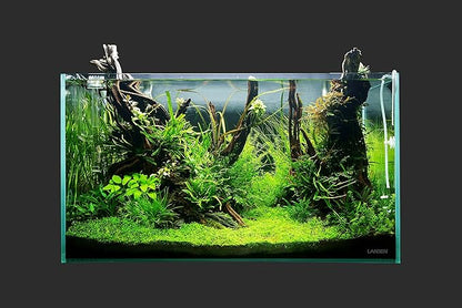 LANDEN 90P 44 Gallon Rimless Low Iron Aquarium Tank, W35.4 x D17.7 × H17.7in (90cm x 45cm x 45cm) 10mm Thickness with Black Nano Foam Leveling mat Included