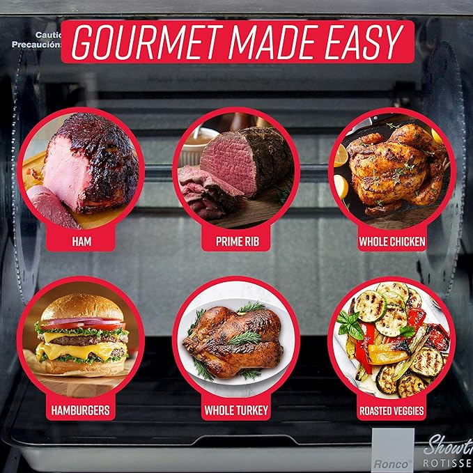 Ronco Modern Rotisserie Oven, Large Capacity Countertop Oven, Easy-to-Use