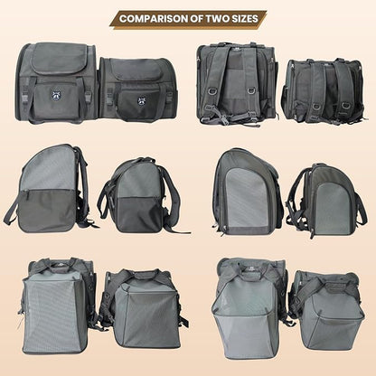 Expandable Cat Carrier Backpack for Large Cats - Airline Approved Pet Carrier Backpack for Small Dogs, Hiking & Travel, Waterproof with Breathable Mesh, 22lbs Capacity (Dark Grey, Large)