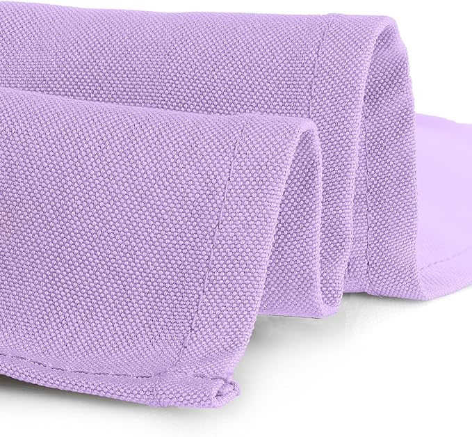 Gee Di Moda Rectangle Tablecloth - 90 x 132 Inch Lavender Table Cloth for 6 Foot Tables with Floor-Length Drop - Heavy Duty Washable Fabric for Holiday Party, Dinner, Weddings & Baby Shower