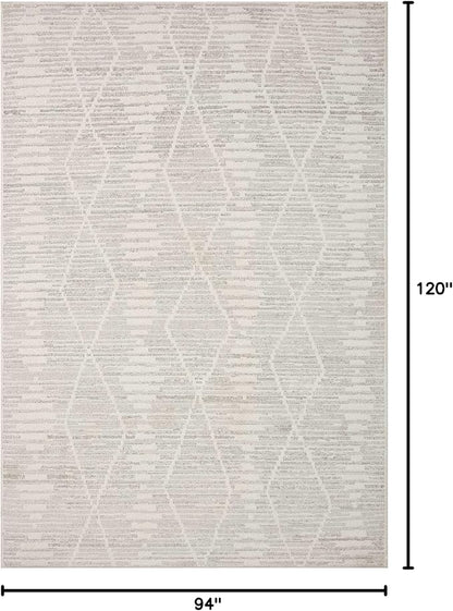 Loloi Kamala Collection KAM-02 Ivory/Silver 7'-10" x 10' Area Rug