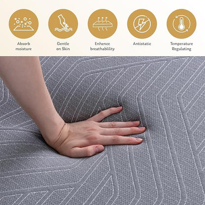 MLILY EGOHOME 10 Inch Twin Mattress, Copper Gel Cooling Memory Foam Mattress for Back Pain Relief,Therapeutic Single Mattress Bed in a Box, Made in USA, CertiPUR-US Certified, 38x75x10 Black