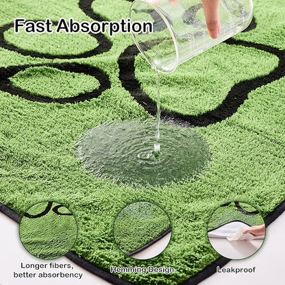 Reusable Dog Pee Pads, Washable Puppy Pads, Leak-Proof 18"x30" 2 Pack | Super Absorbent And Non-Slip Potty Training Pads, Soft Paw Print Plush Design, Ideal For Crates, Couch, Car Seats & Pet Beds