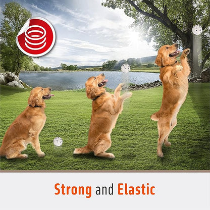 FOFOS Dog Balls Chew Toys Tennis Ball for Aggressive Chewers Teething Molar Toys Water Toy Interactive Fetch Balls Gift Set for Large Medium Dog and Puppies (4 Pack-White)