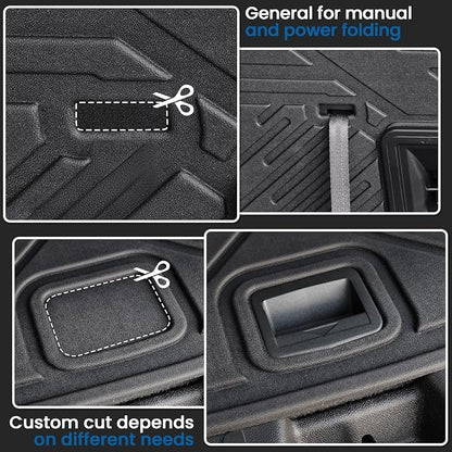 Cargo Mat Backrest Mats for 2024-2026 Chevy Traverse & 2024-2026 GMC Acadia & 2025 2026 Buick Enclave, Fit Both 7 & 8 Seats, All Weather TPE Cargo Liner Trunk Mat Car Accessories