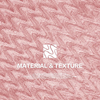 3ft Bean Bag Chairs for Adults Large Beanbag Chair with Chevron Plush Fur Cover Big Bean Bag Chair for Living Room Bedroom Dorm (Pink)