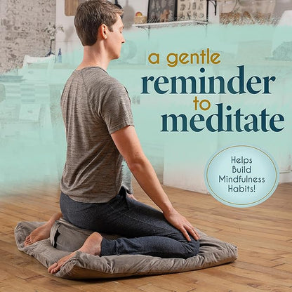 Florensi Meditation Cushion - Comfortable Floor Pillow - Traditional Tibetan Meditation Pillow with Beautiful Velvet Cover - Large Floor Cushion Seating for Adults - Premium Yoga Buckwheat Bolster