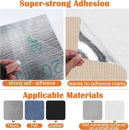 Cat Scratching Pad - 78.7" x 15.8" Trimmable Self-Adhesive Cats Claws Scratch Furniture Protector, DIY Cat Climbing Couch Protector for Scratch Post Cat Tree Replacement Indoor (Khaki)