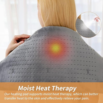 Massaging Weighted Heating Pad for Back Pain Relief, Heating Pads for Neck