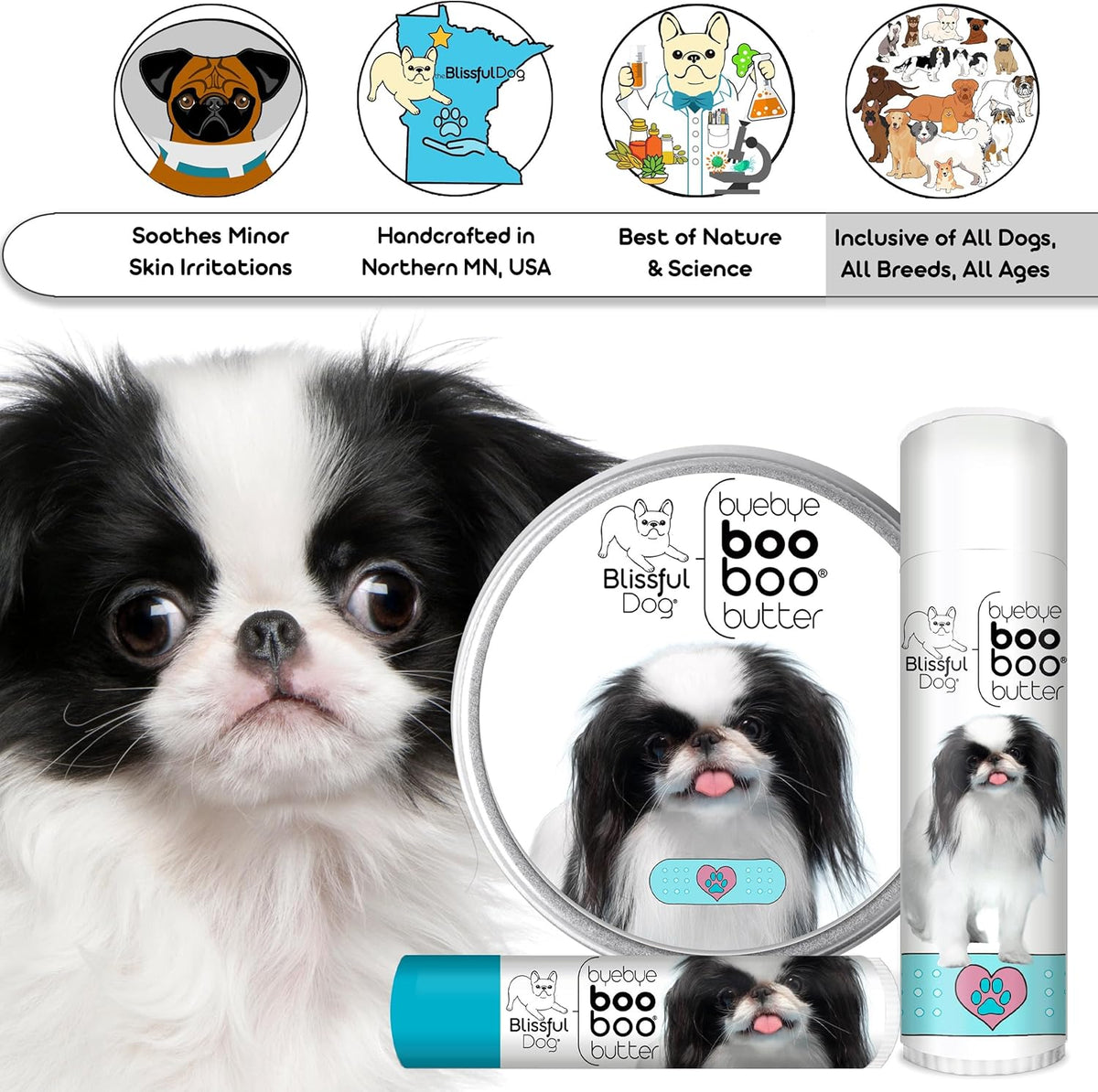 The Blissful Dog 2 oz TIN Japanese Chin Booboo Butter