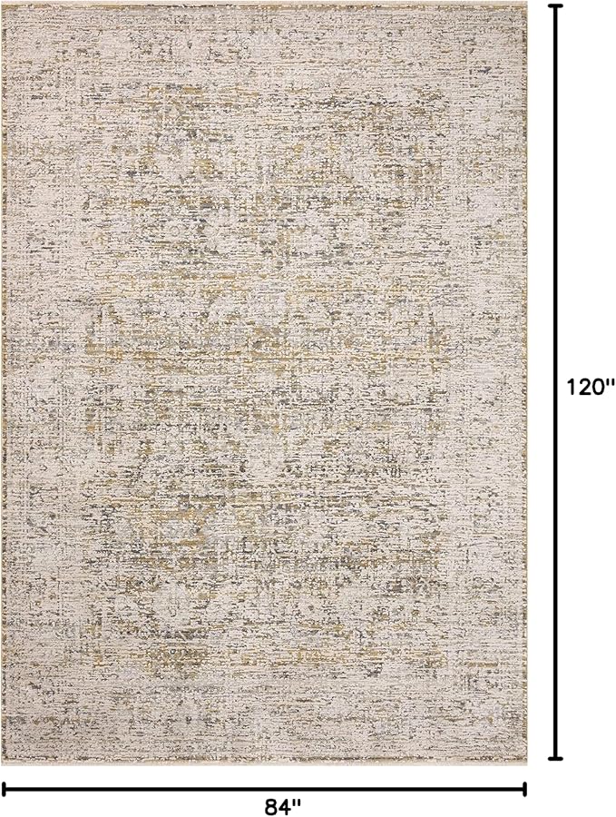 Loloi Amber Lewis Alie Collection ALE-05 Gold/Beige 7'-10'' x 10', .13'' Pile Height, Area Rug